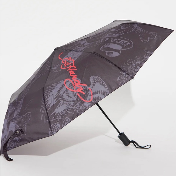 Ed Hardy Umbrella in Black - Picture 2 of 5